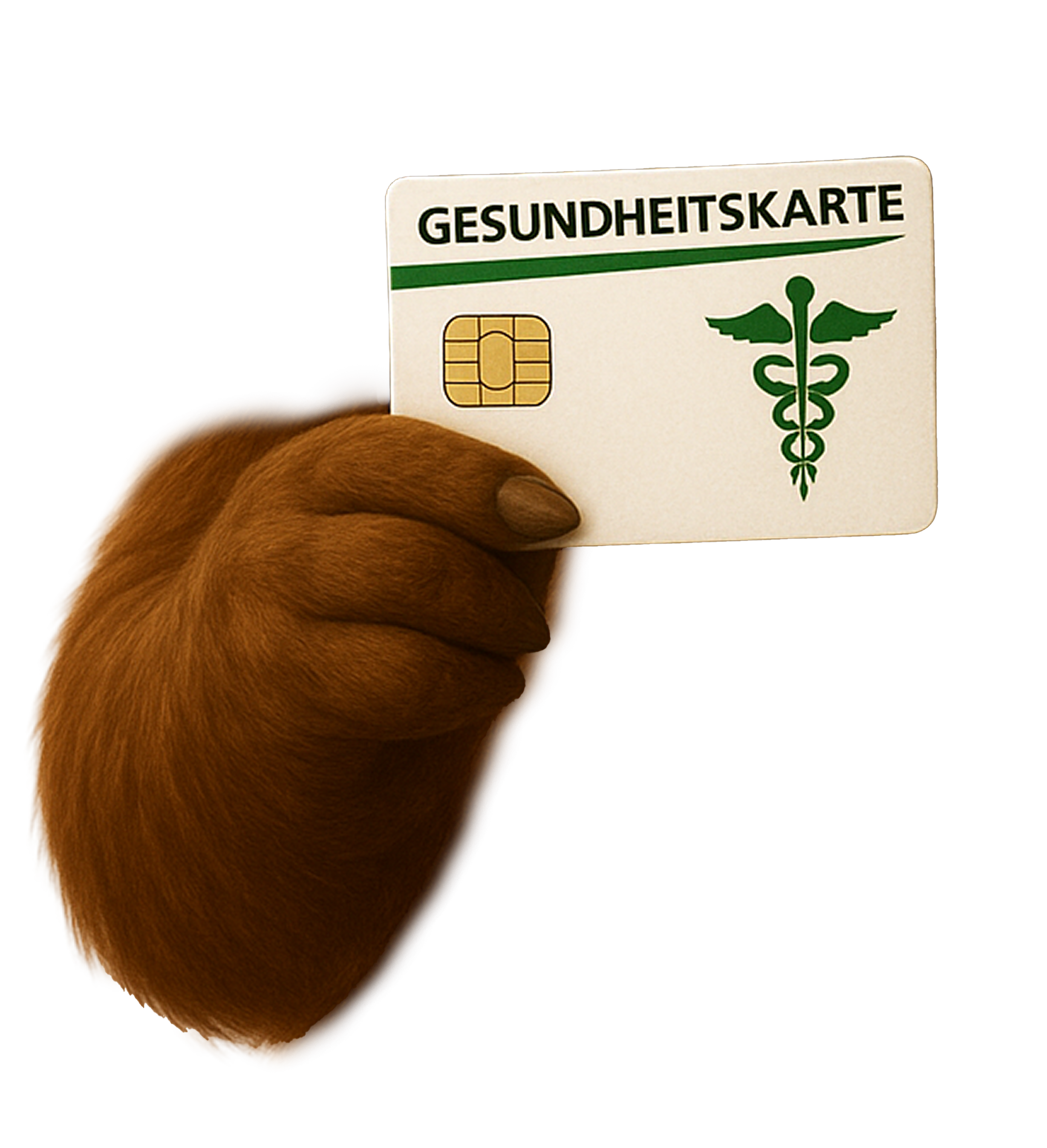 Bärenkralle mit Gesundheitskarte
